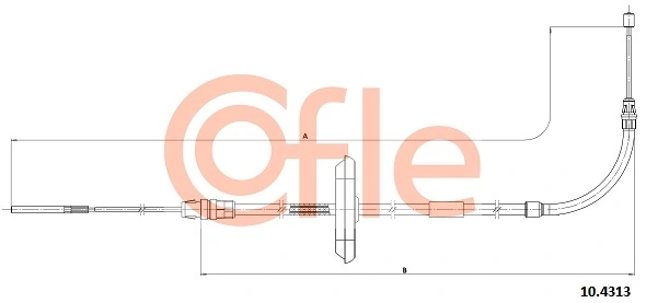 Cable Pull, parking brake 10.4313
