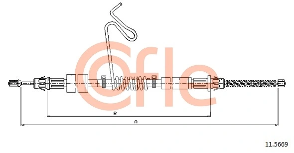 Cable Pull, parking brake 92.11.5669