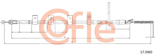 COFLE 17.5065 Cable Pull, parking brake