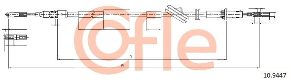 Cable Pull, parking brake 92.10.9447