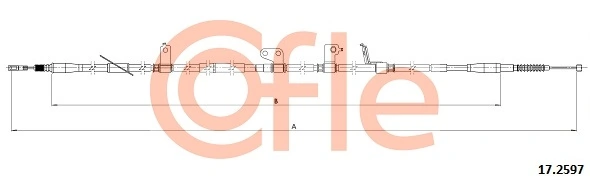 Cable Pull, parking brake 17.2597
