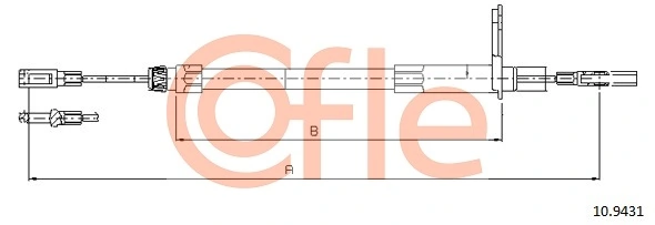 Cable Pull, parking brake 10.9431