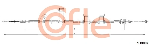 Cable Pull, parking brake 1.KI002