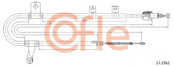 Cable Pull, parking brake 17.2562