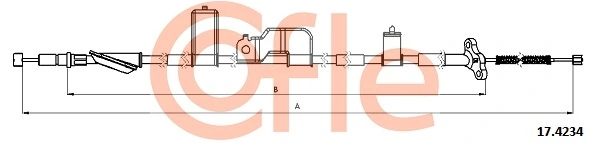 Cable Pull, parking brake 17.4234