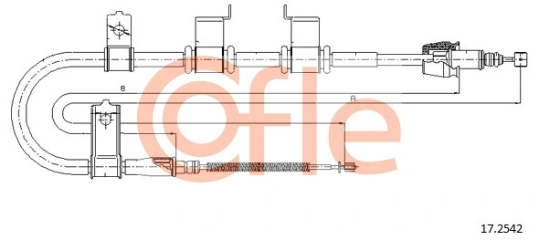 Cable Pull, parking brake 92.17.2542