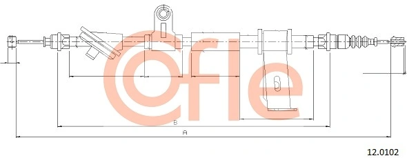 Cable Pull, parking brake 12.0102