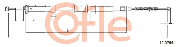 Cable Pull, parking brake 92.12.0764