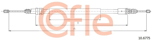 Cable Pull, parking brake 10.6775