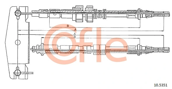 COFLE 10.5351 Cable Pull, parking brake