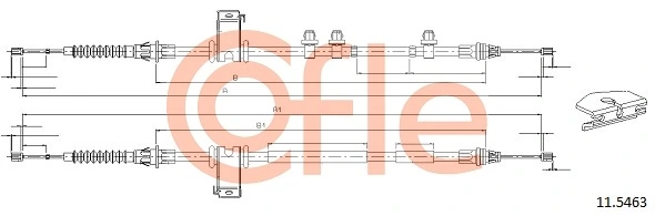 Cable Pull, parking brake 11.5463