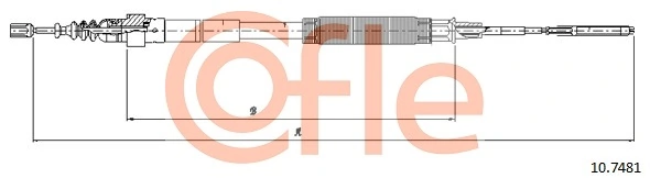 COFLE 10.7481 Cable Pull, parking brake