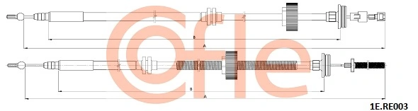 Cable Pull, parking brake 92.1E.RE003