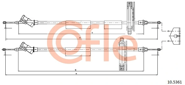 Cable Pull, parking brake 10.5361