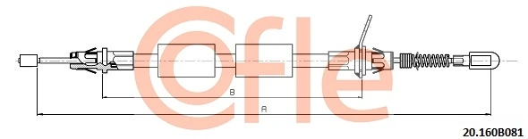 Cable Pull, parking brake 20.160B081