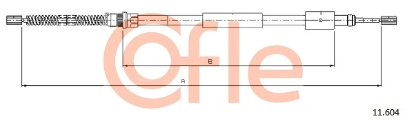 COFLE 11.604 Cable Pull, parking brake
