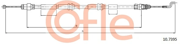 Cable Pull, parking brake 10.7395