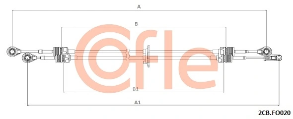 Cable Pull, manual transmission 2CB.FO020