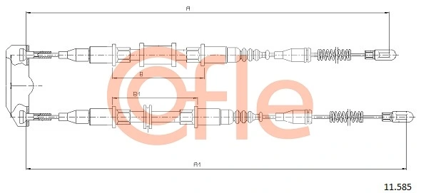 COFLE 11.585 Cable Pull, parking brake