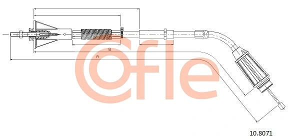 Cable Pull, parking brake 10.8071