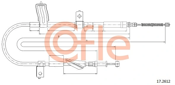 COFLE 17.2612 Cable Pull, parking brake