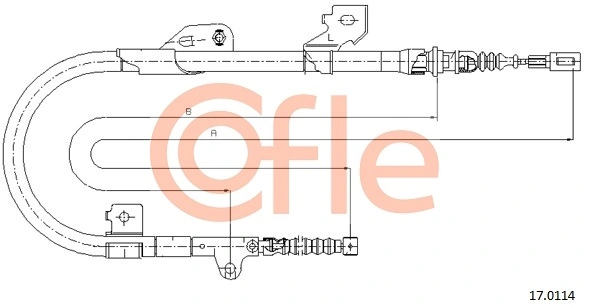 COFLE 1701.14 Cable Pull, parking brake