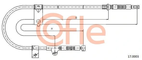 COFLE 17.0003 Cable Pull, parking brake