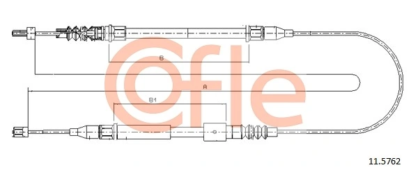 COFLE 11.5762 Cable Pull, parking brake