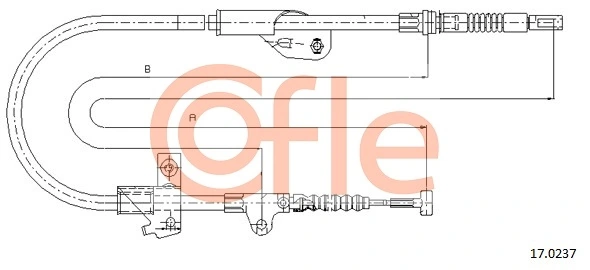 Cable Pull, parking brake 17.0237