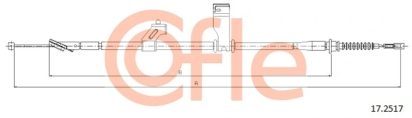 COFLE 17.2517 Cable Pull, parking brake