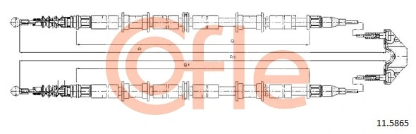 Cable Pull, parking brake 92.11.5865