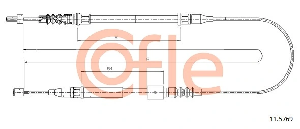 Cable Pull, parking brake 92.11.5769
