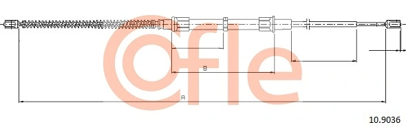 Cable Pull, parking brake 92.10.9036