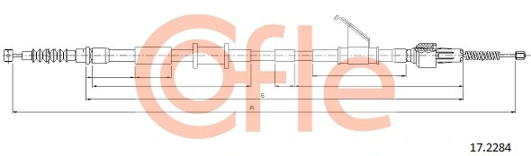 Cable Pull, parking brake 17.2284