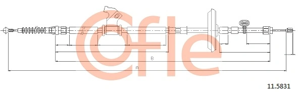 Cable Pull, parking brake 92.11.5831