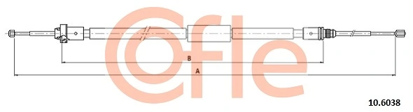 Cable Pull, parking brake 92.10.6038