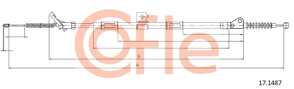 Cable Pull, parking brake 17.1487