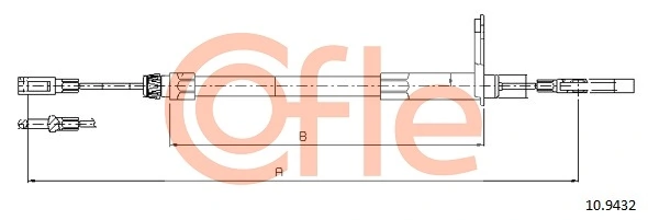 Cable Pull, parking brake 10.9432