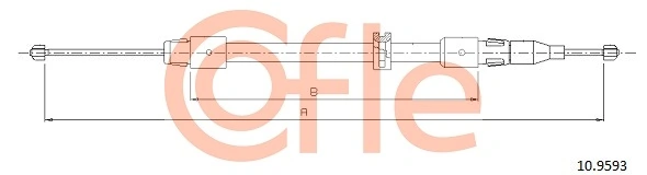 Cable Pull, parking brake 10.9593