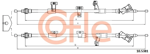 Cable Pull, parking brake 10.5381