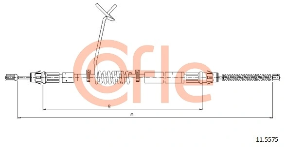 Cable Pull, parking brake 11.5575