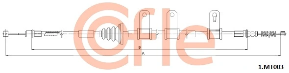 Cable Pull, parking brake 92.1.MT003