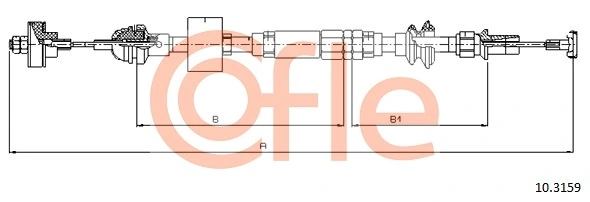 Cable Pull, clutch control 10.3159