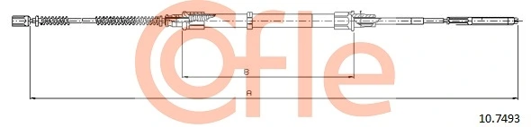 Cable Pull, parking brake 10.7493