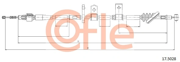 Cable Pull, parking brake 17.5028