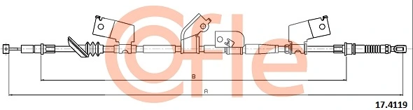 COFLE 17.4119 Cable Pull, parking brake