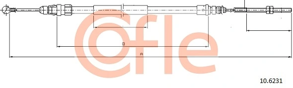 Cable Pull, parking brake 10.6231