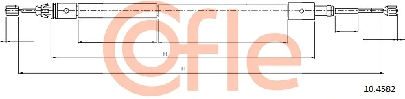 Cable Pull, parking brake 10.4582
