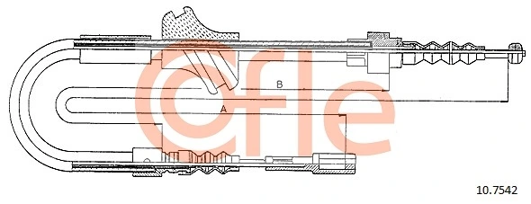 Cable Pull, parking brake 10.7542