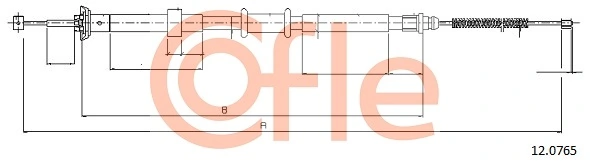 COFLE 12.0765 Cable Pull, parking brake